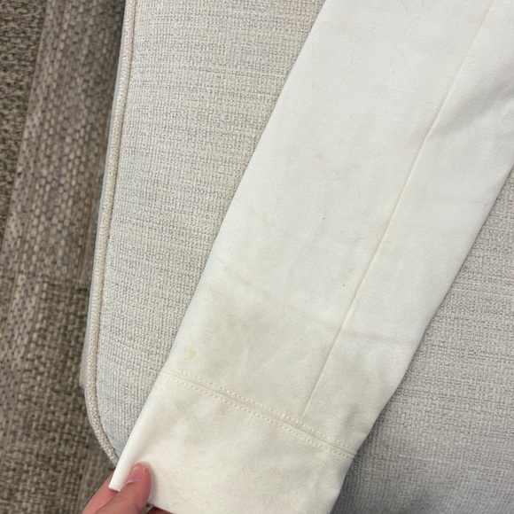 White House Black Market Cream Leather Jacket - Picture 9 of 10